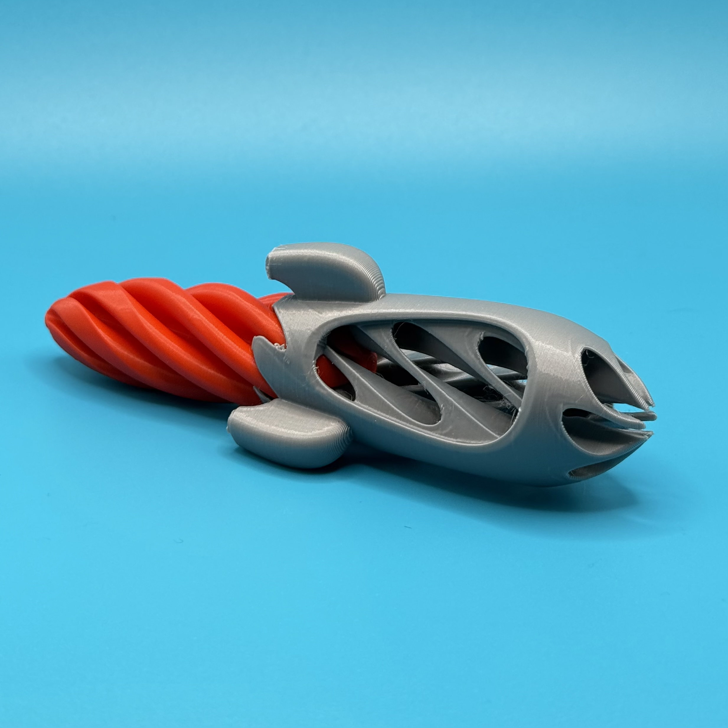 Spiral rocket with retro flair